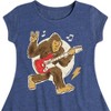 Girls' - Instant Message - Sasquatch Rock & Roll Fit & Flair Cap Sleeve Graphic Dress - 2 of 4