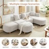 VANOMi 109.8" Boucle Modular Sectional Sofa with 3 Toss Pillows - 3 of 4