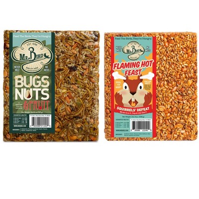 Home & Garden 7.5" Large Cake Combo Set/2. No Mess Never Melt Mr Bird  -  Bird And Wildlife Food