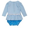 RuffleButts Baby Girls UPF50+ Princess Long Sleeve Bow Skirted One Piece Swimsuit - 2 of 4