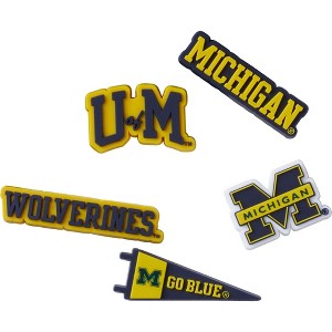 Crocs Collegiate Teams University of Michigan 5 Pack Shoe Charms | Jibbitz for Crocs - 1 of 2