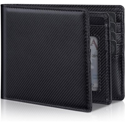 Paaaawaters Mens Genuine Leather Bifold RFID Blocking Wallet with 14 Card Slots