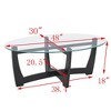 NicBex Modern 48" Oval Coffee Table with Glass Top for Living Room and Bedroom - 2 of 4