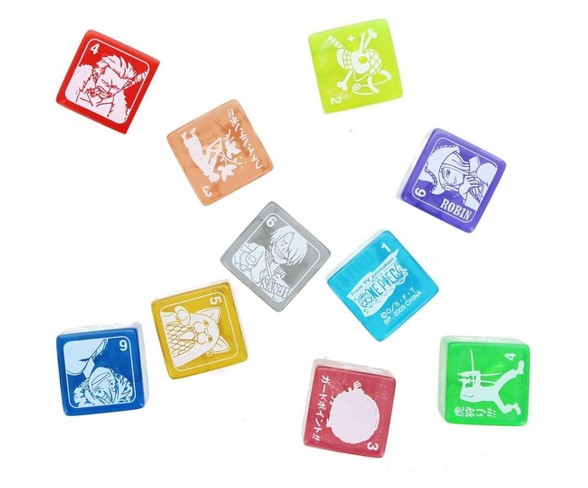 One Piece Character Dice Cubes, Set of 10