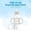 LunaLulinlk Narrow Sippy Spout Bottle with Handles, 8oz/250ml, 6m+, Pink/Ecru, 2 Pack - 4 of 4