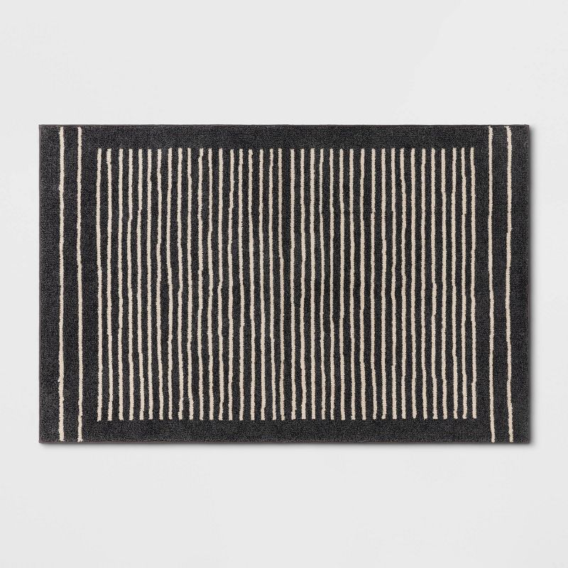 2'6"x4' Washable Knitted Stripe Accent Rug - Threshold™, 1 of 8