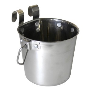 Stainless Steel Pail, Flat Sided Hook-On with Rivets - 1 of 3