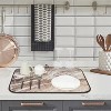 LunaLulinlk 24" x 18" Dish Drying Mat Set of 2 Microfiber Dish Drainer/Rack Pads with Hanging Loop Brown Marble - 2 of 4