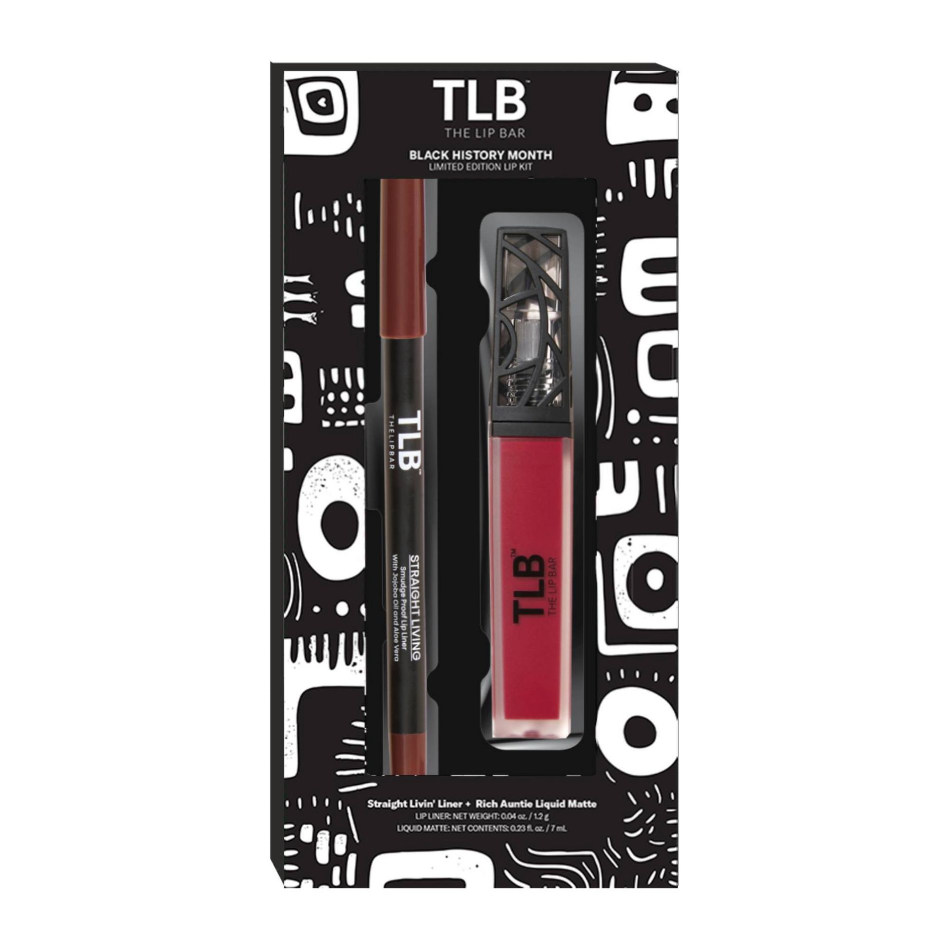 The Lip Bar BHM '26 Straight Livin' + Rich Auntie Liquid Matte Lip Kit - 0.234 fl oz