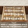 Attop Bamboo Spice Drawer Organizer, (Need 3" Deep Drawer) Expandable 4 Tier Spices Rack for Cabinet, Kitchen Seasoning - 3 of 4