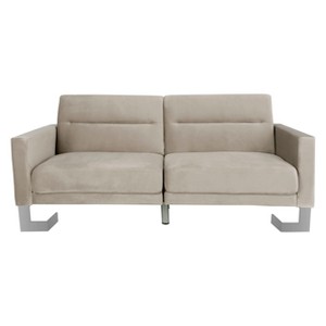 Tribeca Foldable Sofa Bed Grey/Silver - Safavieh, Gray