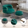 NicBex Velvet Accent Chair with Ottoman Modern Upholstered Armchair with Metal Legs for Living Room - 4 of 4