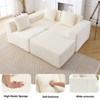 NicBex Modular Sectional Sofa,L-Shape Upholstered Cloud Couch with 3 Pillows for Living Room,Apartment,Office,Beige - 4 of 4