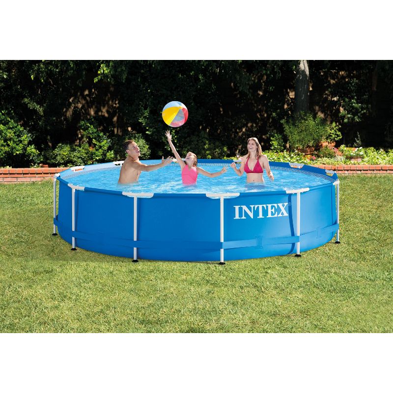 Intex 12' x 30" Metal Frame Pool with Filter & Type A or C Filter Cartridges, 5 of 8