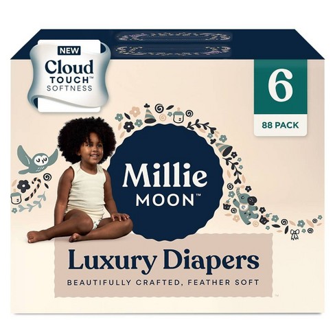 Millie Moon Lux Disposable Diapers - Size 6 - 88ct : Target