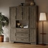 FUFU&GAGA Multifunctional Storage Cabinet Bookcase Display Cabinet with Drawers, Adjustable Shelving & Safety Features - 2 of 4