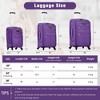 Sapphtopaz Softside Luggage Expandable Luggage Sets with Duffel Bag, Lightweight Carry On Luggage Suitcase with Spinner Wheels, Pink - 2 of 4