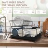 Fortune Candy 7'' Tall Multifunctional 2-Tier Dish Drying Rack For Kitchen(Black) - 4 of 4