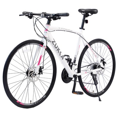 Infurnic Bicycles, 700c Road Bike 24 Speed, City Commuter Bicycle for Men Women, White, 67.32"*14.56"*39.37"