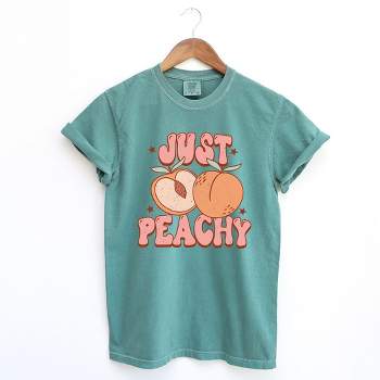 Simply Sage Market Women's Just Peachy Colorful Peach Short Sleeve Garment Dyed Tee