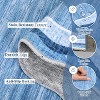 Washable Scalloped Rug 8x10 Blue – Soft Low Pile Non-Slip Carpet for Living Room, Bedroom, Dining Room, Nursery, Farmhouse, Stain-Resistant - 3 of 4
