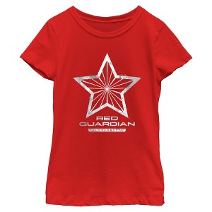 Girls Marvel: Thunderbolts Red Guardian Logo T Shirt - 1 of 4