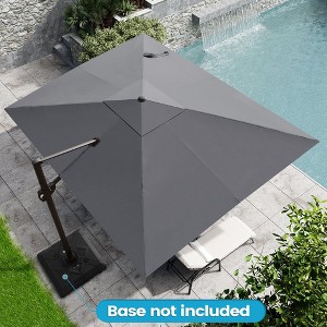 Crestlive Products 9x11FT Cantilever Umbrella UV30+ Outdoor 360 Degree Rotation Offset Umbrella 6 Heights Adjustable Cantilever Patio Umbrella - 1 of 4