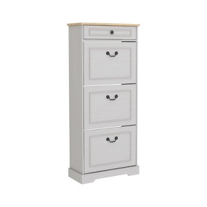 Chery Life Shoe Storage Cabinet with 2 Drawers & 4 Flip Drawers, Freestanding Shoe Cabinet Organizer with Adjustable Shelf, for Entryway, Foyer - 1 of 4