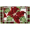 Homefires Painted Poinsettias Doormat, 22"x34" – Holiday Floral Accent Rug with Festive Red Blooms and Durable Indoor/Outdoor Fabric - 2 of 3