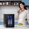 ZAFRO 0.6Cu. Ft. Freestanding Counter-top Wine Cellar Mini Fridge, 4-Bottle Red Wine Beverage Refrigerator, Quiet, Black - 3 of 4