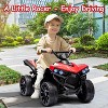 6V Kids ATV Quad Ride On Toy, Electric 4-Wheeler w/1.8MPH Speed, Music, LED Headlight, Foot Pedal, Gift for Toddlers - 2 of 4