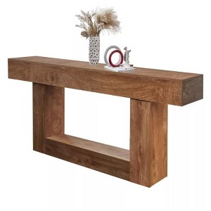 63" Console Table, Farmhouse Narrow Entryway Table , Long Sofa Table, Console Tables for Entryway - 1 of 4