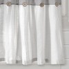 Lush Décor Linen Button Kitchen Tier Window Curtain Panels White/Gray 29X24+2 Set - 4 of 4