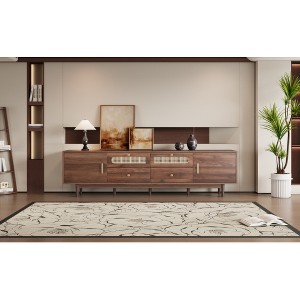 ACEPANO 76.8 in. W Modern Storage Cabinet with Drawers for Living Room & Bedroom-Dark Brown - 1 of 4