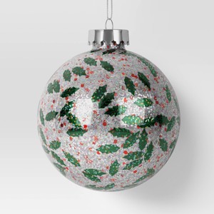 100mm Christmas Holly Leave Confetti Ball Ornament - Wondershop™ - 1 of 3