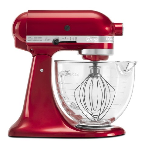 KitchenAid Artisan Design Series 5 Quart Tilt-Head Stand Mixer With Glass Bowl - KSM155GB : Target