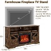 Electric Fireplace TV Stand for 65TV,Farmhouse Entertainment Center with Storage Cabinets,Modern Media Console Table with Sliding Barn Doors - 3 of 4