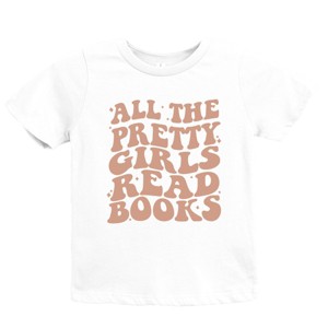 The Juniper Shop Pretty Girls Read Books Youth Short Sleeve Tee - 1 of 4