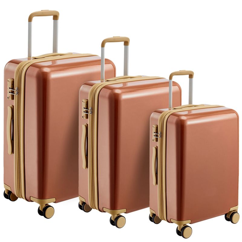 3pc Luggage Sets,  Expandable Hardshell Spinner Lightweight Gradient Suitcase with TSA Lock 20''/24''/28'' 4M -ModernLuxe, 4 of 12