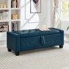 Lyngins Upholstered Storage Bench, Tufted PU Ottoman Bench with Storage, Easy-Clean Entryway Bench & Bed Bench, Foot Stool for Living Room/Bedroom - 2 of 4