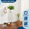 Acrylic Narrow Console Table for Entryway, 18 * 7 * 20in Acrylic Table, Square Legs, Skinny Entry Desk for Sofa, Foyer, Hallway, 2-Tier, Clear - 4 of 4