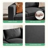 AZL1 Life Concept Accent Chairs Bean Bag Chair Adults Foam Big Beanbag Round Big Sofa for Lounging and Gaming All Ages, Black, 24.8"*24.8"*13.5" - 3 of 4