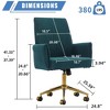 PAGED Swivel Office Chair Height Adjustable Gaming Chair with Golden Base & Soft Cushion for Living Room, Home Office - 4 of 4