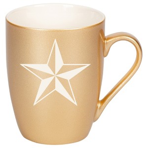 100 North Vegas Gold Metallic Finish, Comfortably Fits Your Hands, New Bone China Coffee Tea Cup Mug, Nautical North Star - 1 of 1