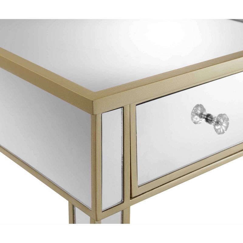 Gold Coast Mirrored End Table with Drawer - Breighton Home, 6 of 10
