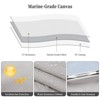 3/4 Bow Bimini Tops with Mesh Sidewalls, Boat Canopy with Support Poles, Marine Grade Pu Coating Canvas, 2 Straps, 2 Rear Support Poles, Zippered Boot - 2 of 4