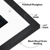 Americanflat 18x24 Poster Frame with Polished Plexiglass, Use as 12x18 Frame with Mat or 18x24 Frame Without Mat, Hudson Collection, Black - 3 of 4