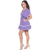 LA LEELA Women's Beachwear Summer Swim Beach Dress Cover Ups for Swimwear Women Plus Size Party Swimsuit Coverups for Women 3X-4X Purple, Solid - 3 of 4