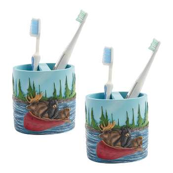 Park Designs Summer Vacation Toothbrush Holder Set of 2