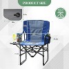Director's Camping Chair - Heavy Duty Folding Lawn Chair for Adults with Side Table & Storage Pocket, Portable Outdoor Chair, (Supports 400Lbs) - 2 of 4